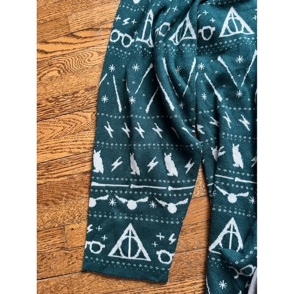 Torrid Harry Potter Green Fair Isle Cardigan Deathly Hallows Plus Size 5 5X